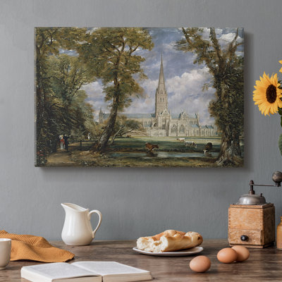 Cathédrale de Salisbury vue des prés-John Constable-Toile tendue avec châssis-1831