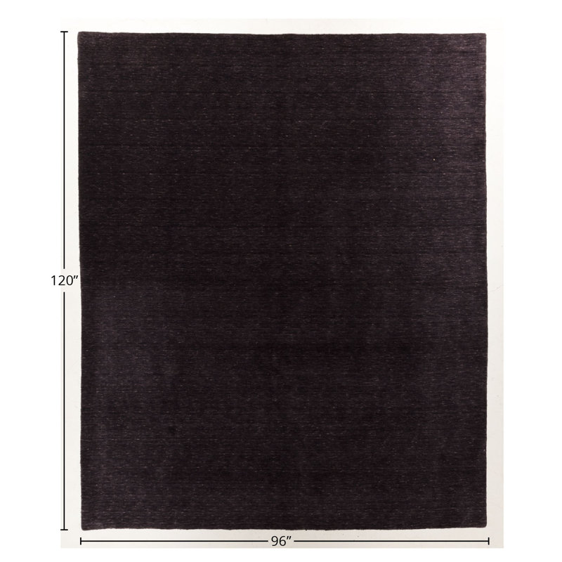 Hand Loomed Area Rug in Black