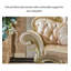 Chaise longue de style européen en bois massif, cuir et or sculpté, pour chambre et salon
