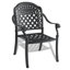 Ensemble de salle à manger 7 pièces en fonte d'aluminium toutes saisons comprenant 2 chaises pivotantes, 4 chaises et une table rectangulaire avec cadre noir