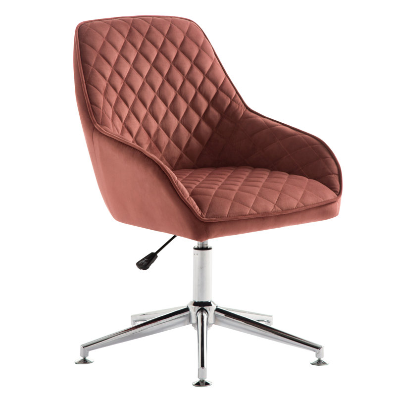Velvet Office Chair, Pink