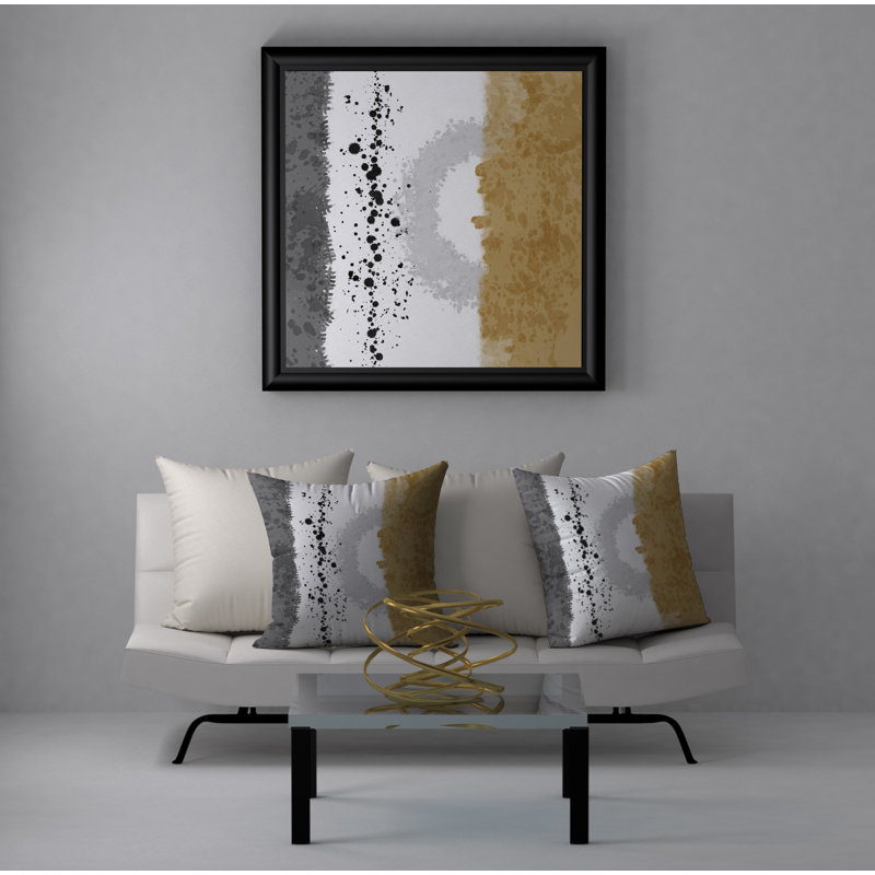 Abstract Reversible Throw Pillow, 18" x 18"