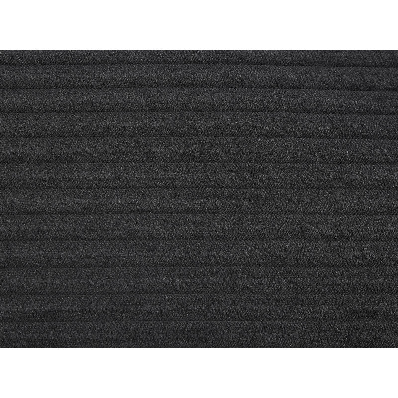 117" Oversized U-Shaped Sofa With 2 Storage Ottomans, Black Corduroy