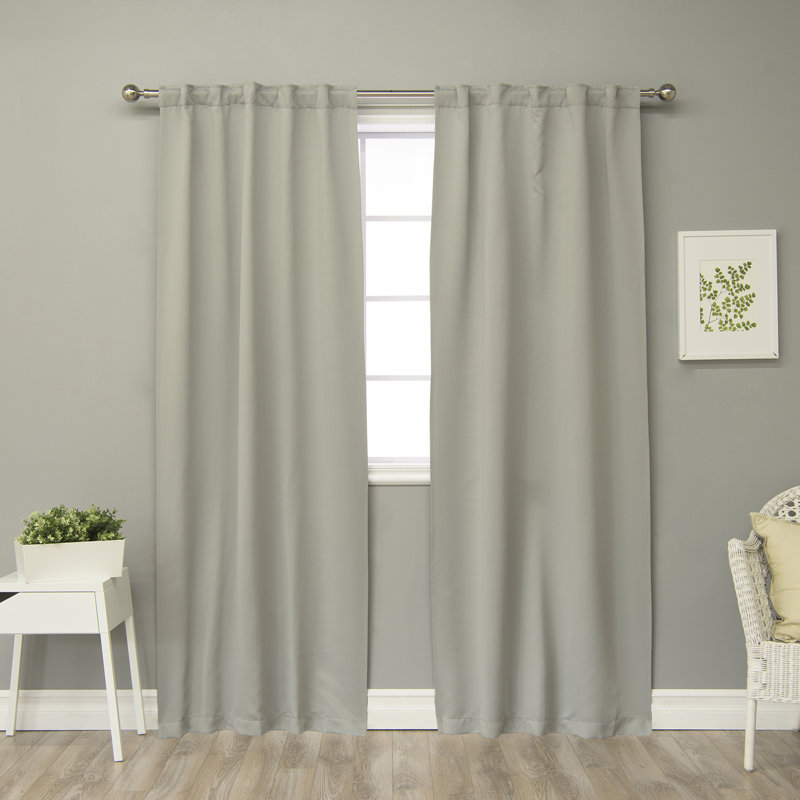 Rebeca Blackout Curtain Pair, 40" W x 84" L, Dove