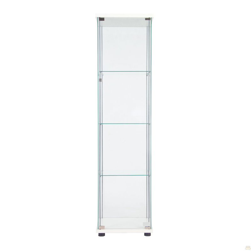 Vitrine à une porte avec 4 tablettes, Blanc