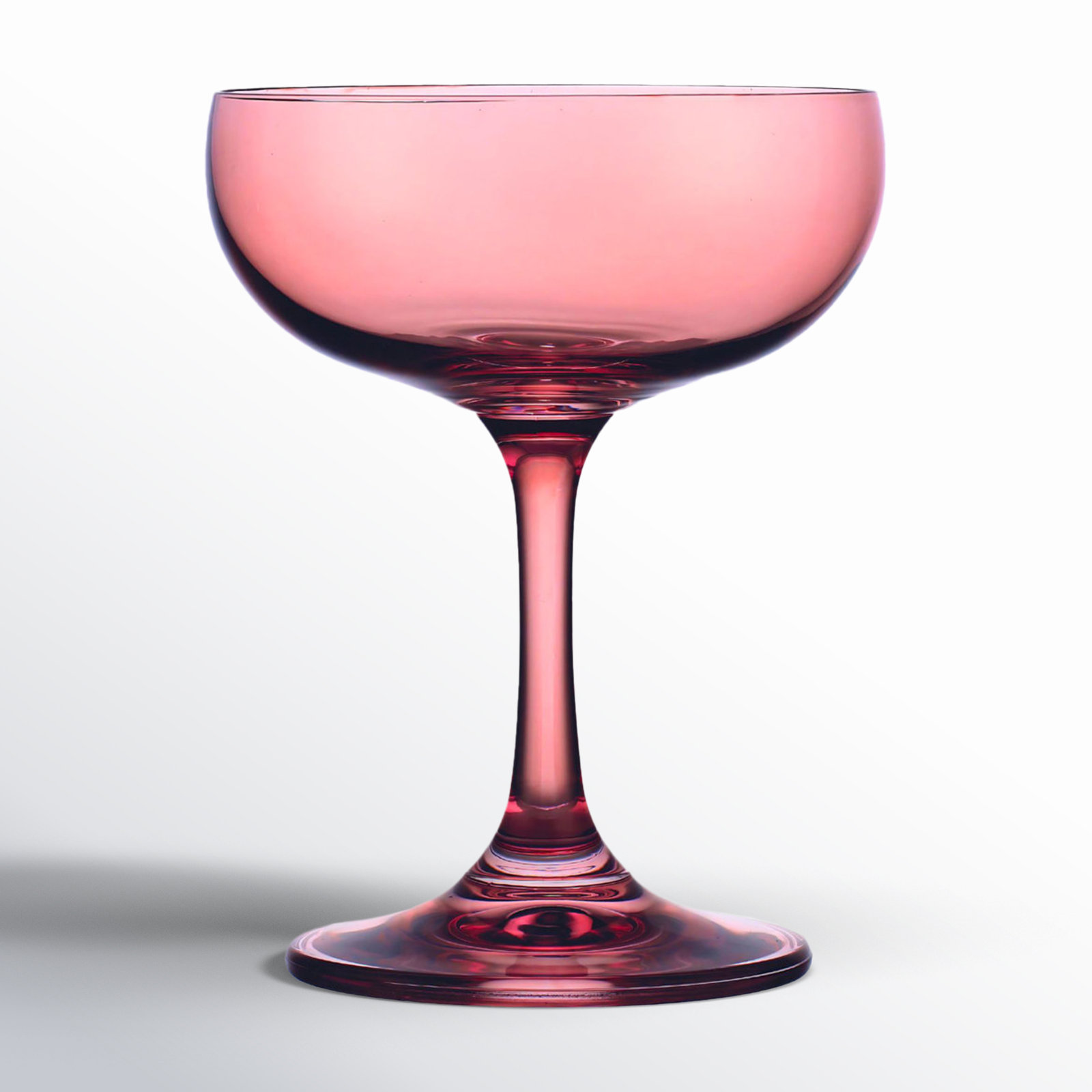 Veneto Crystal Coupe Glass, Pink
