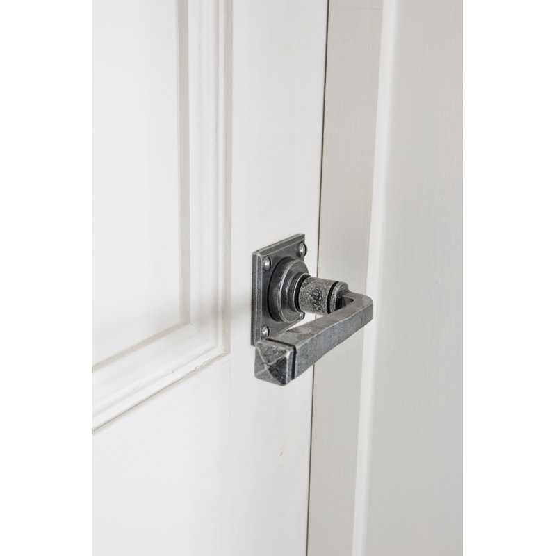 Avon Latch Door Handle, Pewter Patina