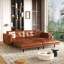 Canapé-lit gigogne de 234 cm (92,1 po), canapé-lit convertible 3 en 1 en similicuir avec accoudoirs ultra larges, canapé moderne capitonné, canapé 4 places avec 2 coussins pour salon-1311714390