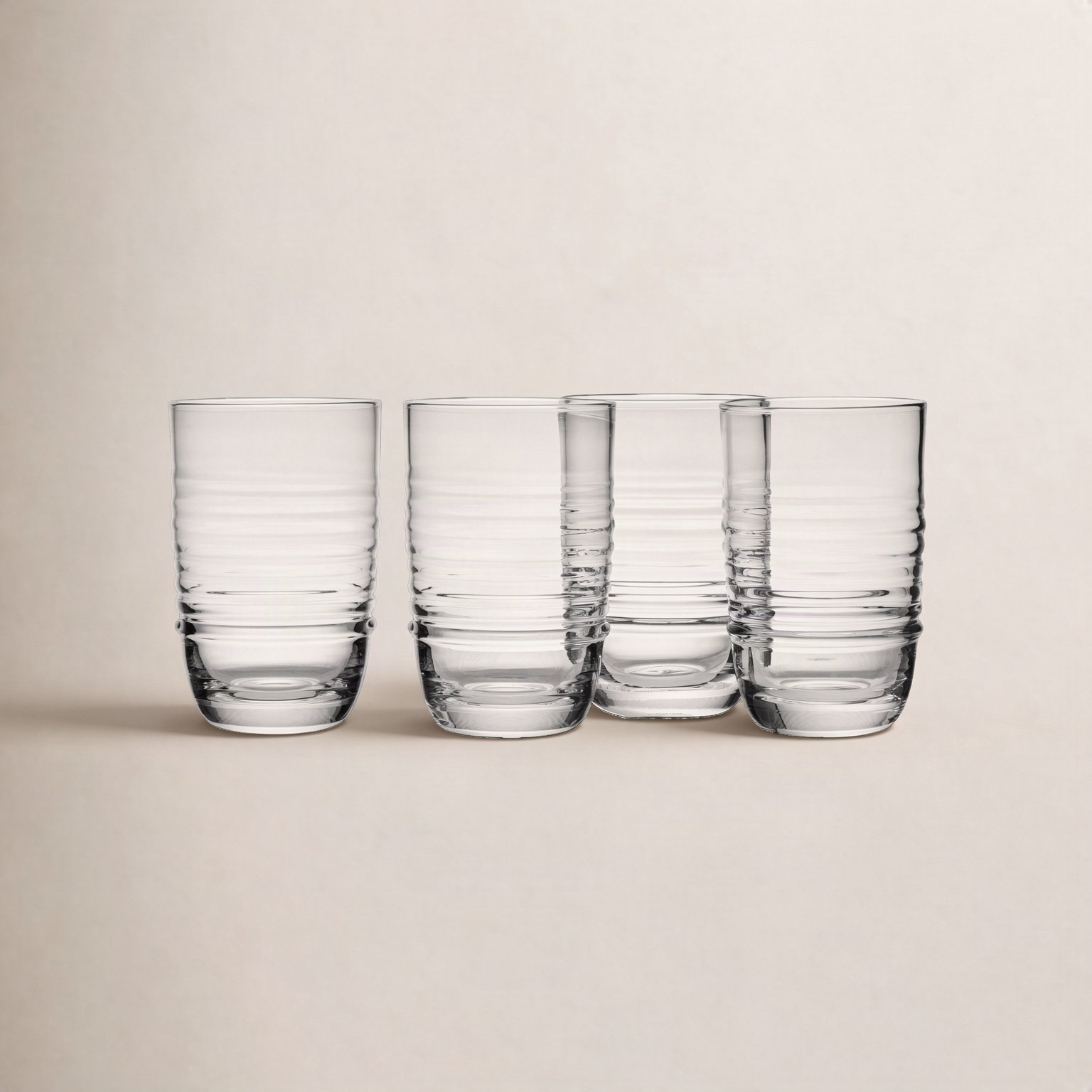 Ciara Ribbed Crystal Highball Glass