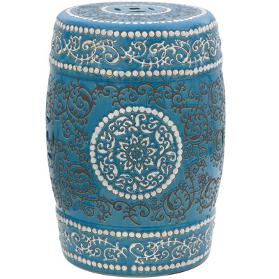 Medallion Porcelain Garden Stool