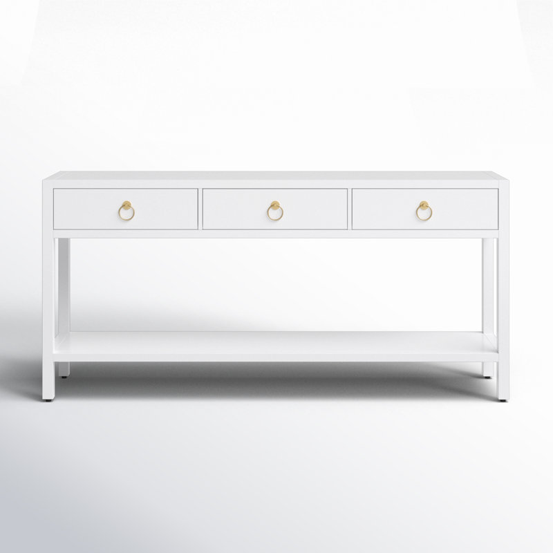 Lark 3 Drawer 65" Console Table, White