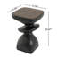 Table d'appoint à niveaux multiples abstraite noire MGO, table de bout sculpturale irrégulière, tabouret d'art moderne pré-assemblé d'une capacité de 76 lb pour le salon et le patio