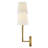2-Light Left Hand White Linen Wall Sconce-2117364250