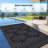 Large Outdoor Rug 8x10 Ft Waterproof Plastic Straw Rug Reversible Geometric Patio Carpet, Foldable Portable Camping Mat Picnic Mat with Stakes & Bag-878380374