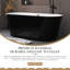 Baignoire de trempage double autoportante en acrylique 67 po. X 31 po.-107558026
