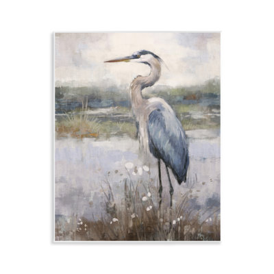 «Coastal Heron on Riverbank» par Nina Blue