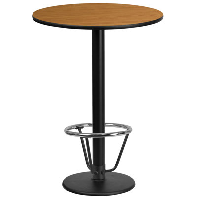 Basinger 24'' Round Laminate Table Top with 18'' Round Bar Height Table Base