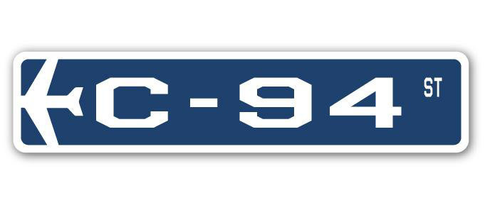 Plaque de rue Barroso C-94 Air Force, H 6 po x l 24 po x P 1 po