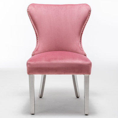 Sewell 45 cm H Tufted Upholstered Velvet Wing Back Dining Chair