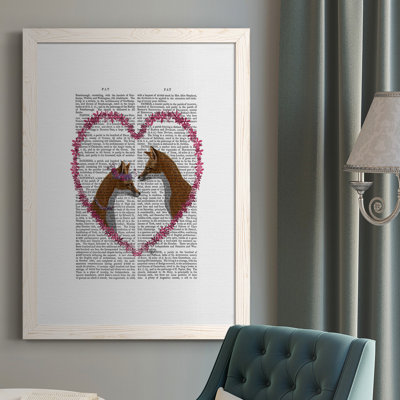 " Foxes In Pink Heart "