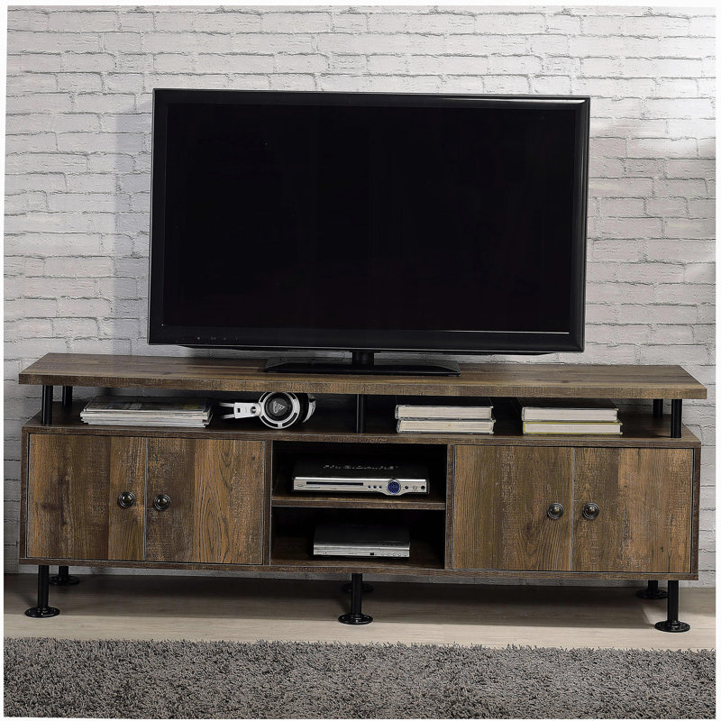 Meuble télé 2 tablettes Rustic Oak