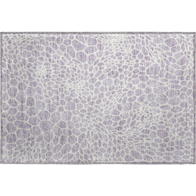 Premium Machine Washable Prisco Lilac Rug