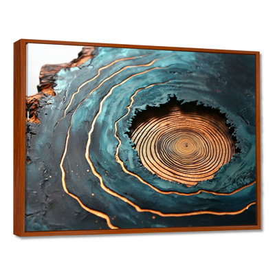 Pierre, émeraude, glissade sur bois, rêverie II - arbres, art sur toile
