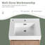 Meuble-lavabo mural de 24 po avec plateau en résine et 2 portes à fermeture douce
