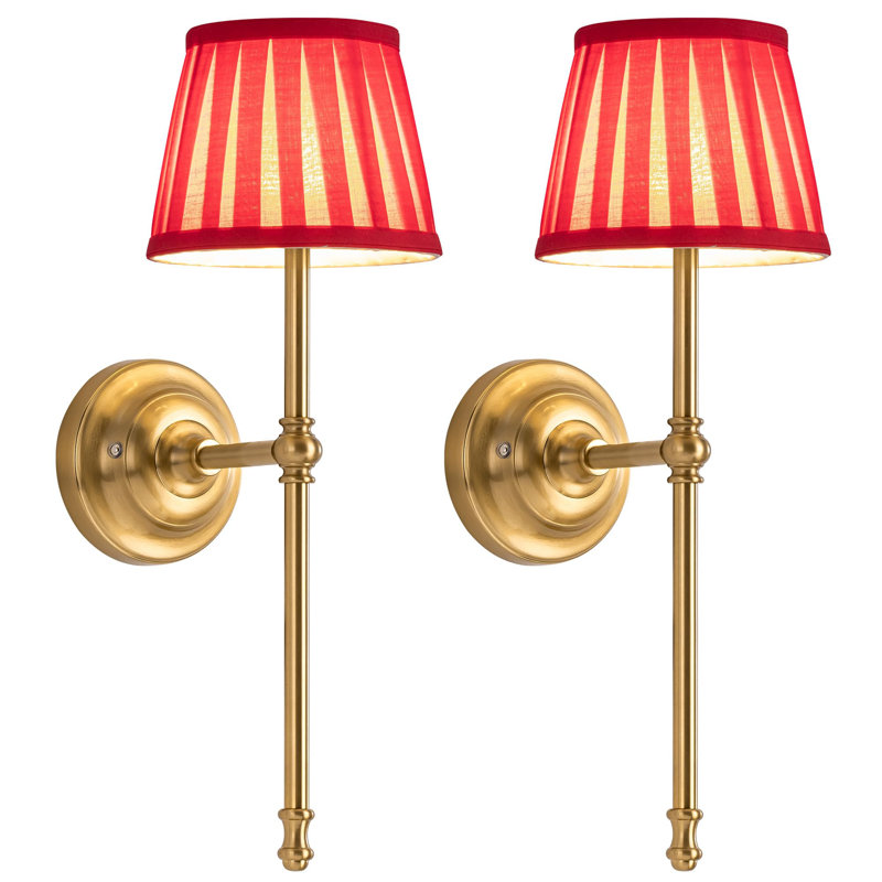Ensemble de lampes murales rechargeables (2 pièces), Doré / rouge