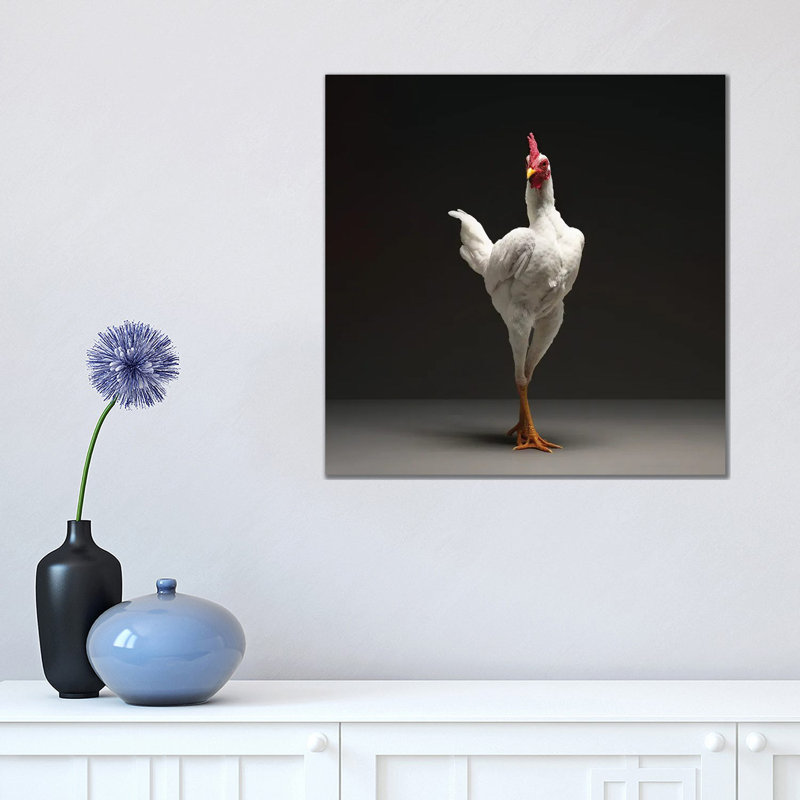 Modern English Game Fowl by CHICken - Wrapped Canvas Print, 45.72 cm H x 45.72 cm W x 1.91 cm D
