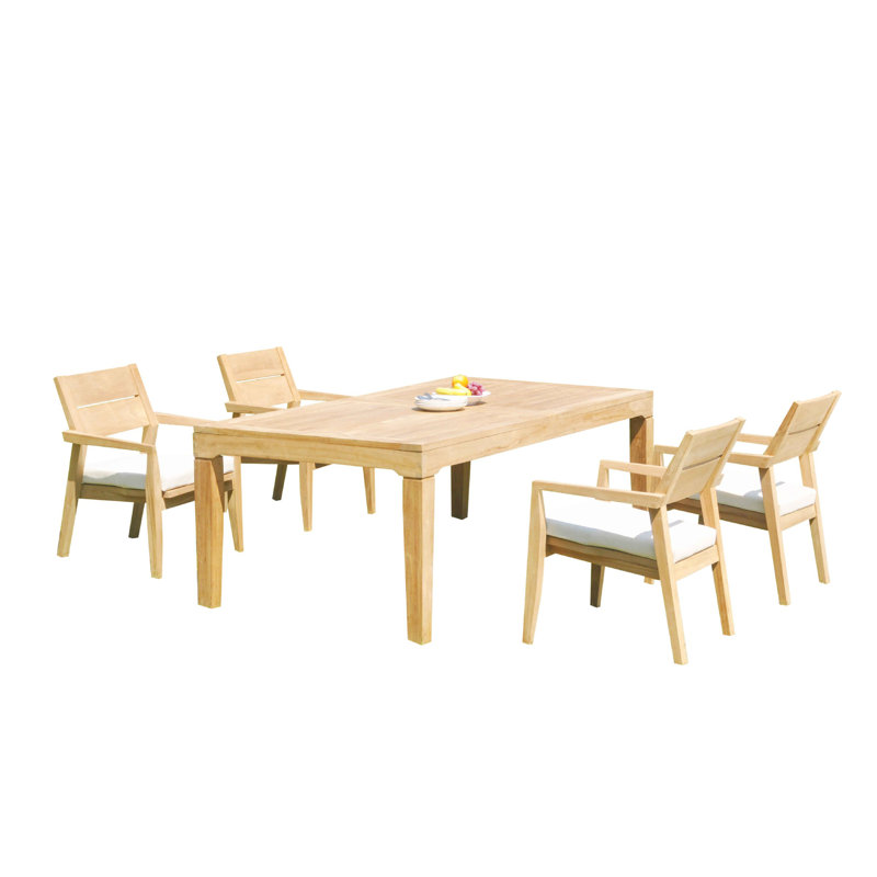 Ensemble repas 5 pièces teck Caranas