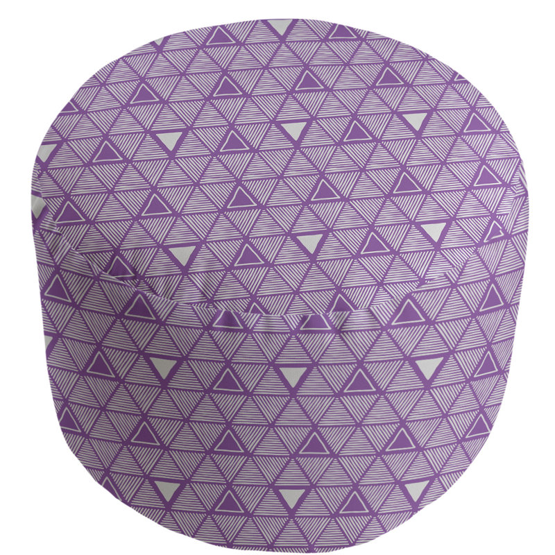 Upholstered Pouf, Violet