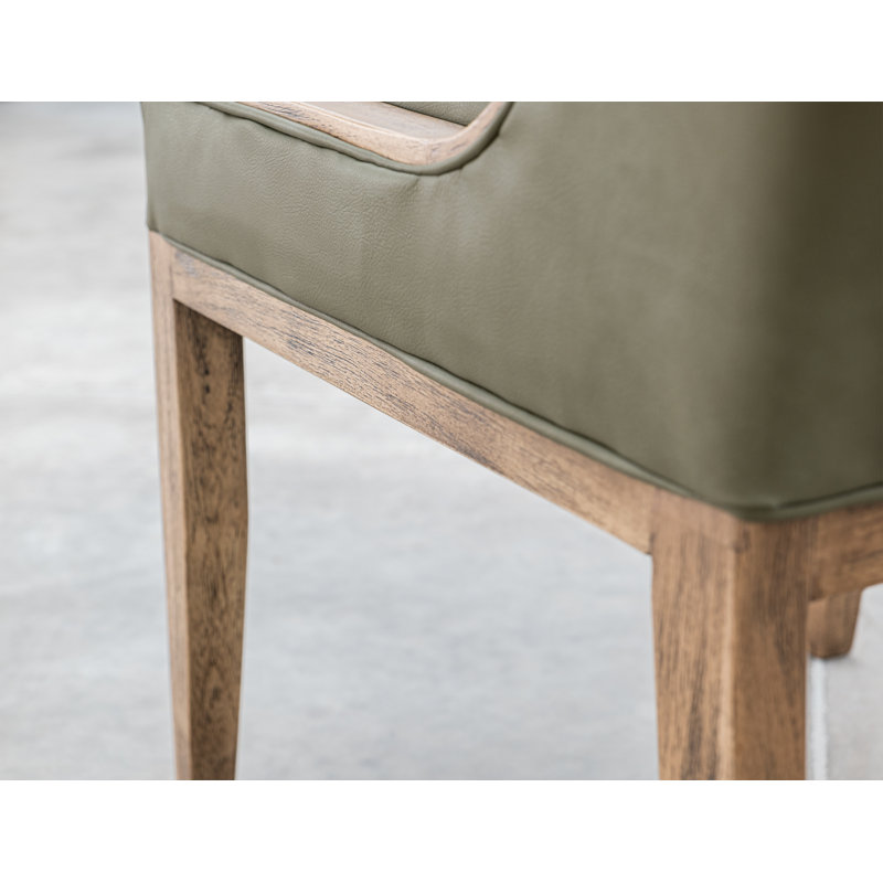 Chaise rustique rembourrée, Vert