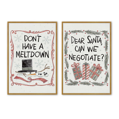 Ensemble de 2 estampes du Père Noël