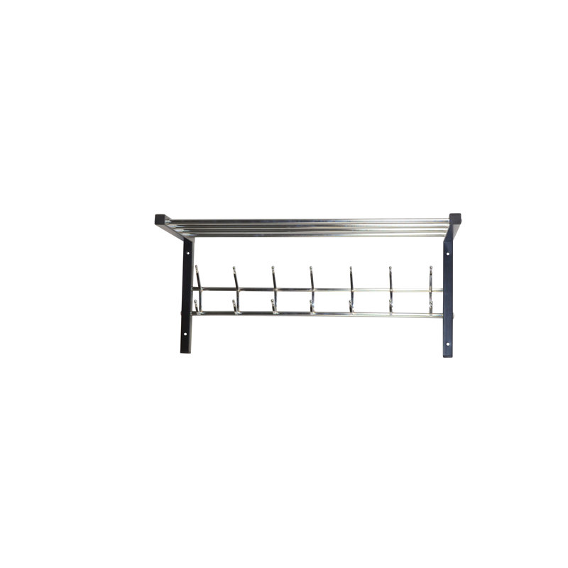 Tannenbaum Metal Wall 7 - Hook Wall Mounted Coat Rack, Black