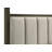 Seon Canopy Bed W 4 Posters, Ivory Upholstery, Dark Cocoa Brown-108977236