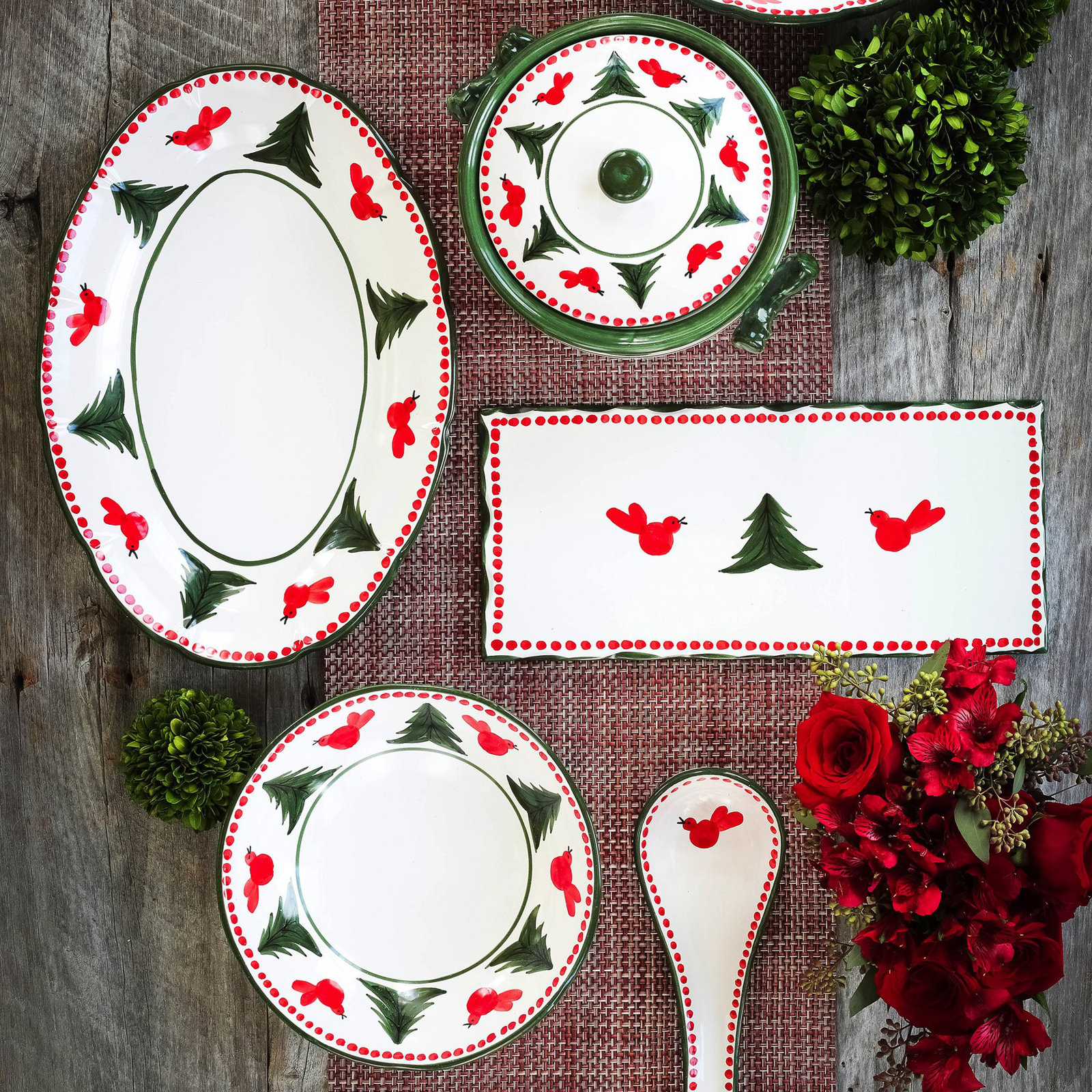 Uccello Rosso Rectangle Ceramic Cheese Board