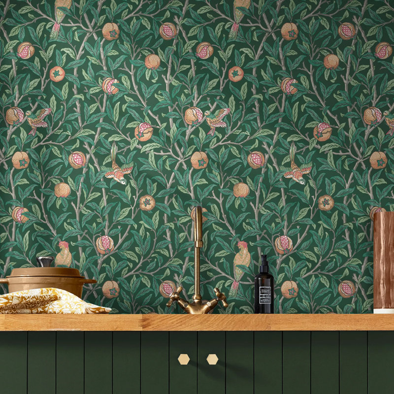 10m x 52cm Textured Matt Wallpaper Roll, Green