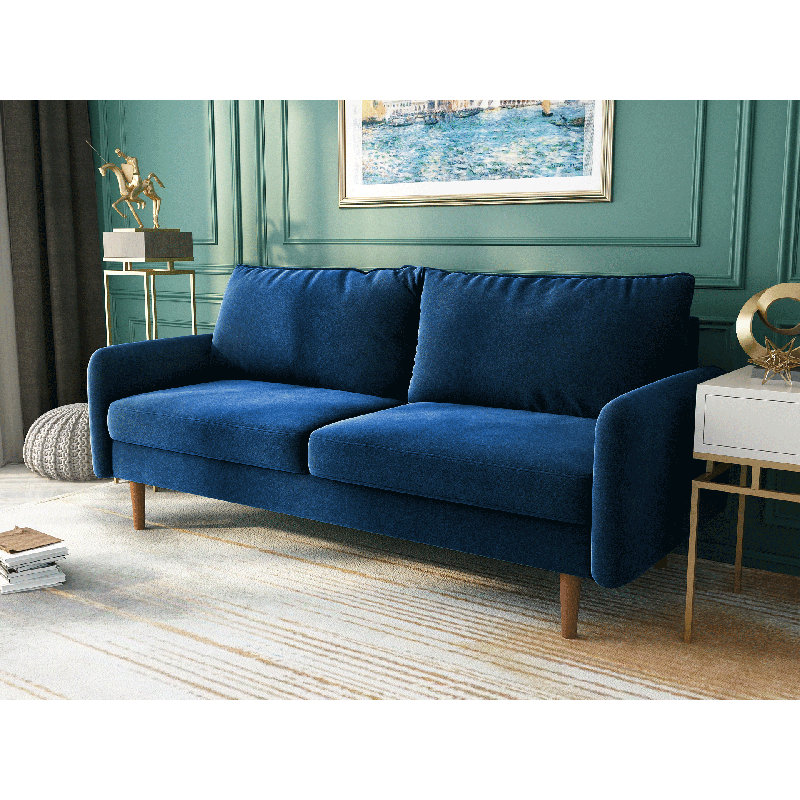 Canapé rembourré 70 po Cilla, Bleu espace