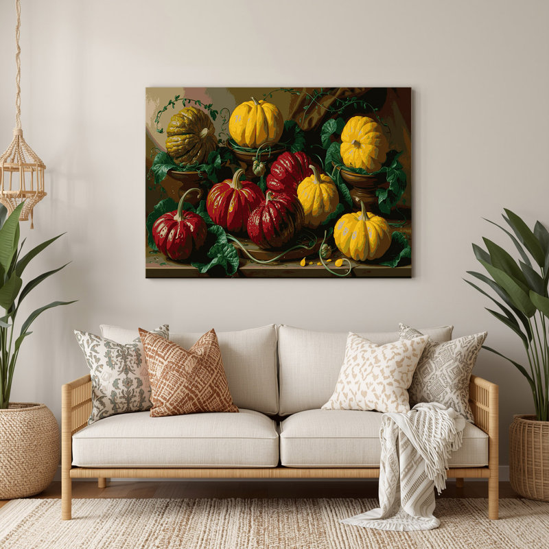 Art mural en métal brun légumes Ulluco, H 11 po x l 14 po
