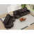 Simili cuir brun foncé est en rupture de stock