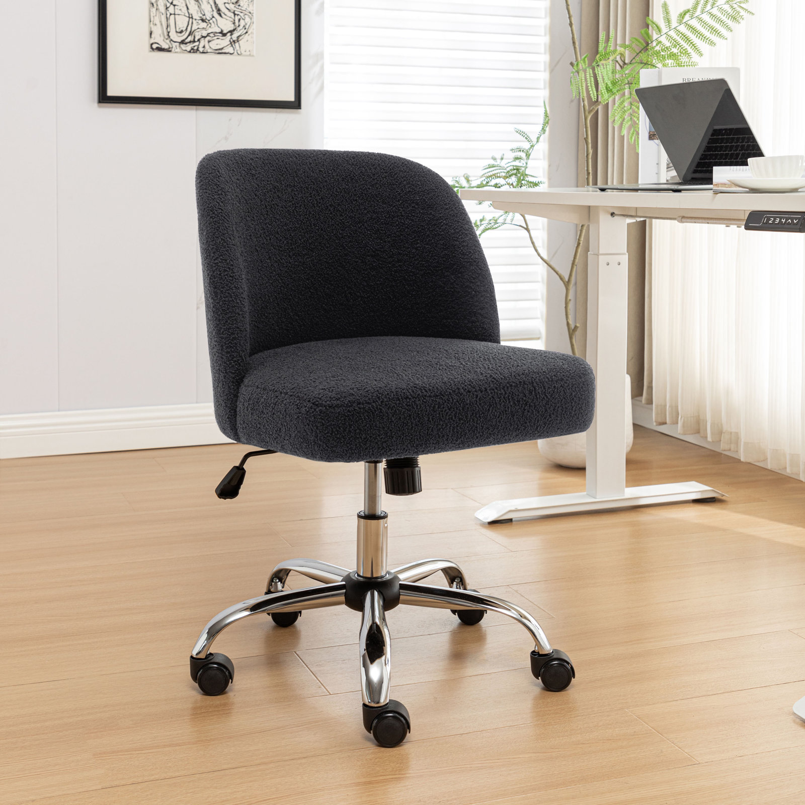 Brodyn Sherpa Office Chair, Black
