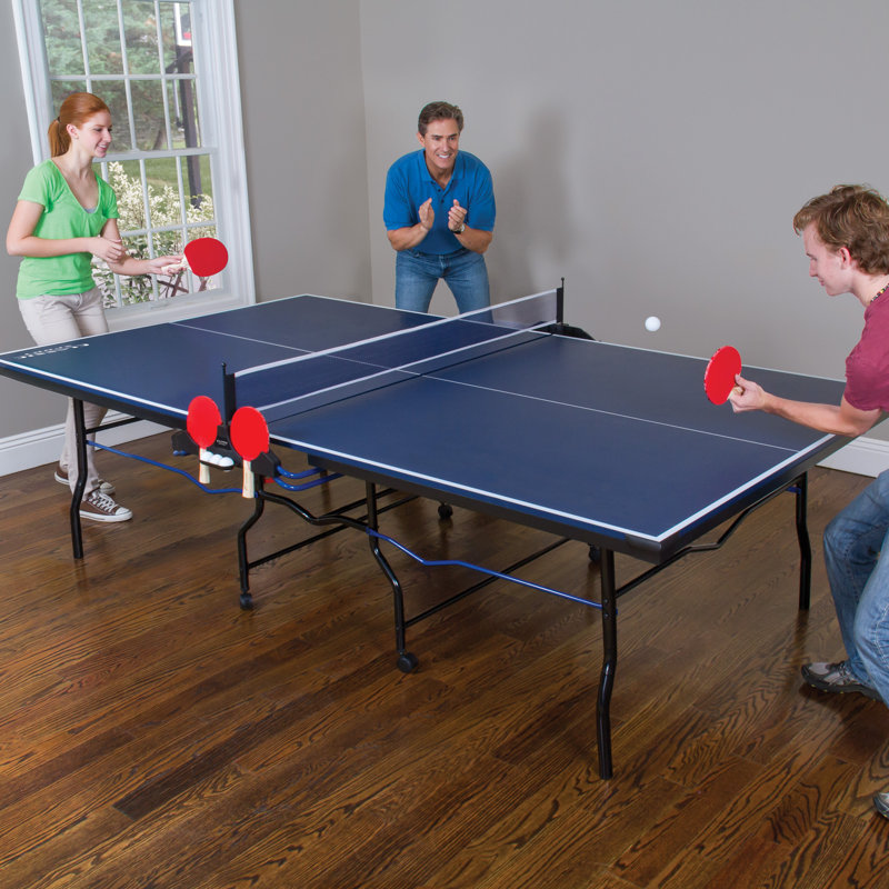 Classic Blue Foldable Steel Frame Table Tennis Table with Net