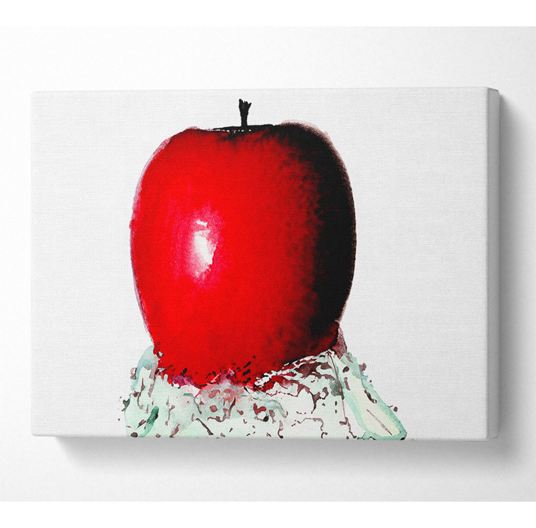 Kunstdruck Red Apple Wave auf Leinwand