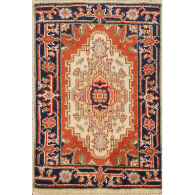 Tapis décoratif géométrique traditionnel indien 2x3