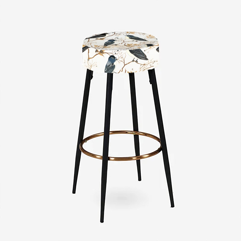 Stapleton - Tapisserie d'oiseaux symphonie - ensemble de 2 tabourets à imprimé animal