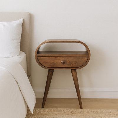 Solid Wood Nightstand by Millwood Pines