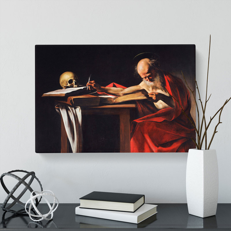Saint Jerome Writing by Caravaggio - Wrapped Canvas, 35cm H x 50cm W x 3cm D