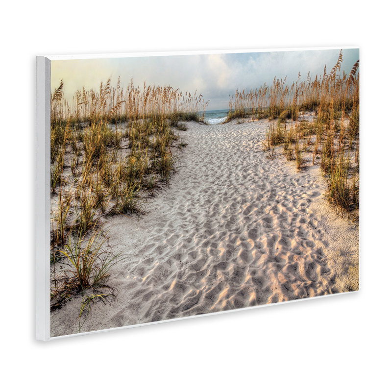 Chemin vers la plage, plaque murale empreintes de pas, design par Michael Cahill, H 10 po x l 15 po