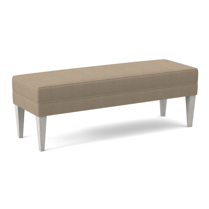 Banc rembourré Livery, Bisque, Lin ensoleillé